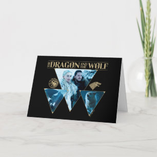Tarjeta El Dragón y el Gráfico Wolf Daenerys & Jon