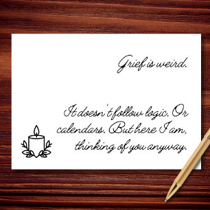 Tarjeta El duelo es simpatía de apoyo rara