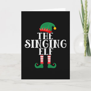 Tarjeta El Duende Cantante Navidad Divertida