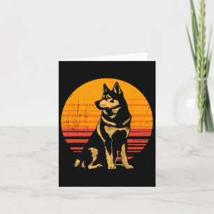 Tarjeta El dueño del perro Retro Husky Regalo del Husky Si