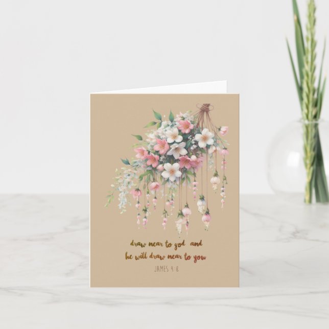 Tarjeta El dulce desfile de Petal colgante se acerca a Dio (Anverso)