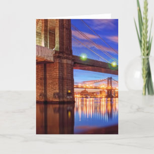 Tarjeta El East River, puente de Brooklyn, Manhattan