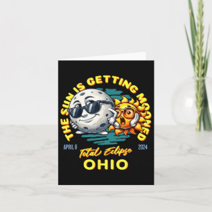 Tarjeta El Eclipse Solar De Ohio El Sol Del 8 De Abril De 