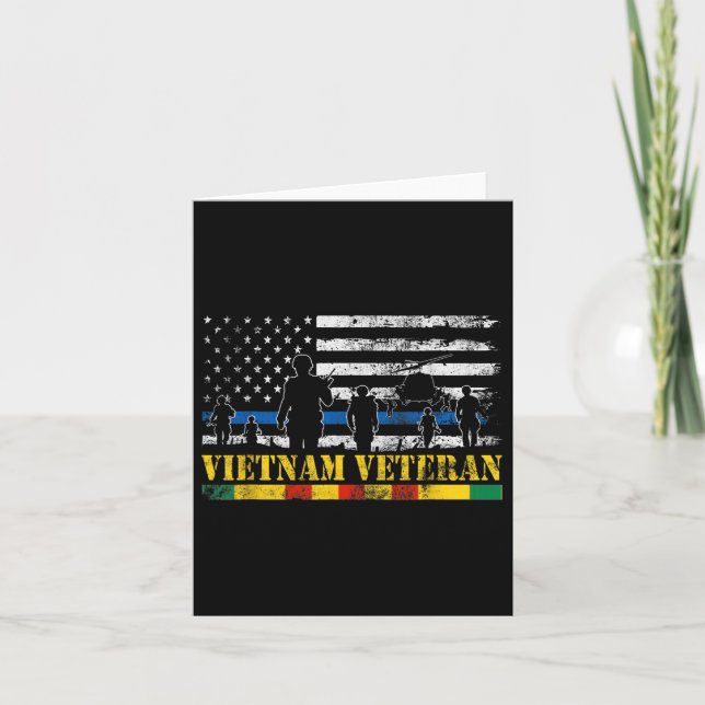 Tarjeta El ejército de Estados Unidos, Vietnam, veterano s (Anverso)