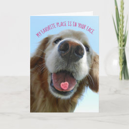 Tarjeta El El día de San Valentín de oro me besa