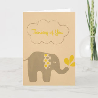 Tarjeta El elefante que piensa en usted carda