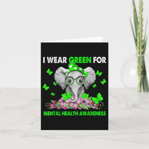 Tarjeta El Elefante Que Uso Es Verde Para La Concienciació