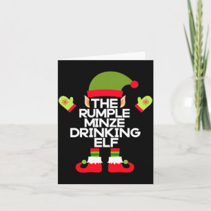 Tarjeta El Elfo Bebedor de Rumple Minze Whiskey Divertido
