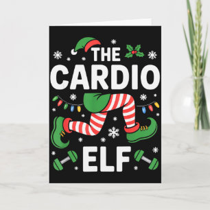 Tarjeta El Elfo Cardio Divertido Entrenamiento de Navidad 
