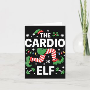 Tarjeta El Elfo Cardio Divertido Fitness Navidad Gimnasio 