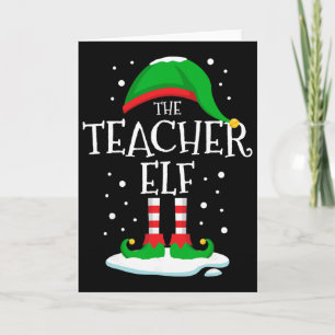 Tarjeta El Elfo Maestro Navidad Familia Emparejamiento Xma