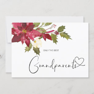 Tarjeta El embarazo revela a los grandes abuelos Navidades