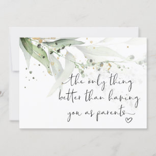 Tarjeta El embarazo revela abuelos que estamos teniendo un