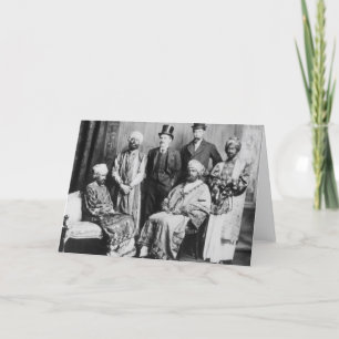 Tarjeta El emperador de Abisinia y su tribunal"