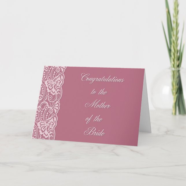 Tarjeta El encaje de la madre de la novia (Anverso)