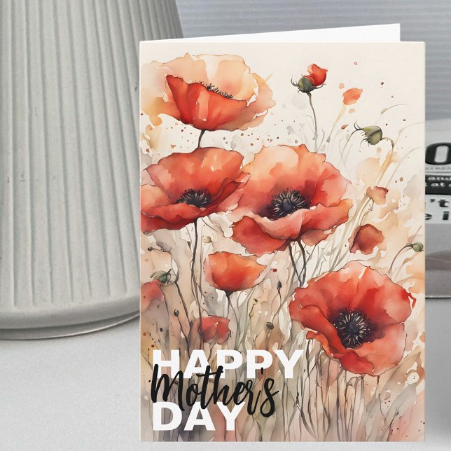 Tarjeta El encantador Día de la Madre con el Rojo Artístic (Subido por el creador)