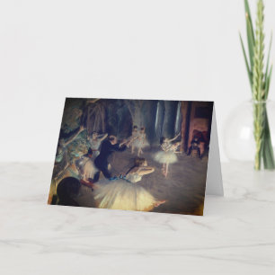 Tarjeta El ensayo en escena, de Degas: en blanco