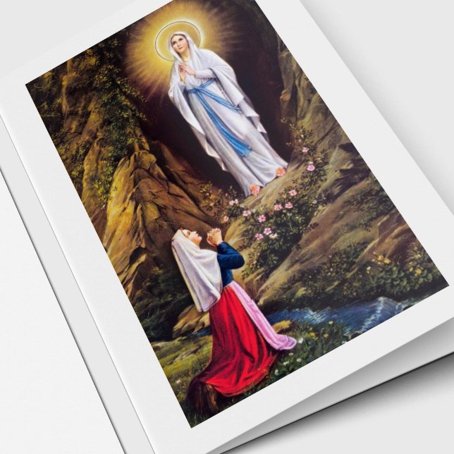 Tarjeta El entierro le agradece carda el | nuestra señora (Sympathy Our Lady of Lourdes Funeral Thank You Cards)