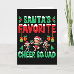 Tarjeta El equipo de animadoras favoritas de Santa Navidad