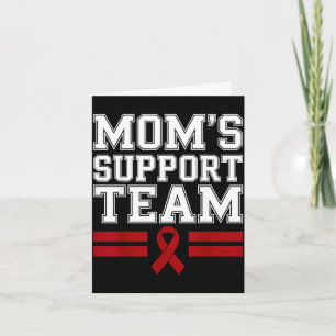 Tarjeta el equipo de apoyo de mamá familia cáncer mieloma