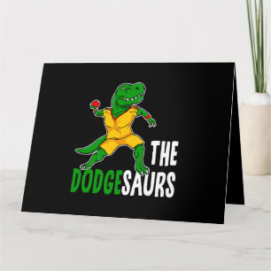 Tarjeta El equipo de Dodgesaurs Dodgeball Dinosaur Dodgeb