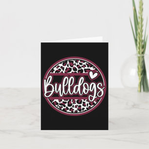 Tarjeta El equipo de fans del Leopard Bulldoges School Spi