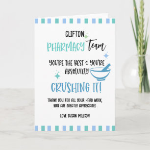 Tarjeta El equipo de farmacia gracias