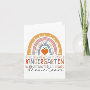 Tarjeta El Equipo De Kindergarten Dream Rainbow Bienvenida
