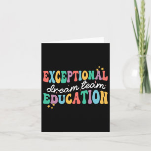 Tarjeta El equipo de Sueño de Educación Excepcional Sped E