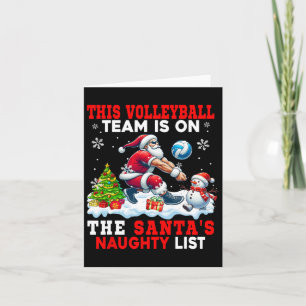 Tarjeta El equipo de voleibol está en la lista traviesa de