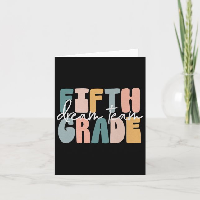 Tarjeta El Equipo Groovy De Quinto Grado De Enseñanza De V (Anverso)