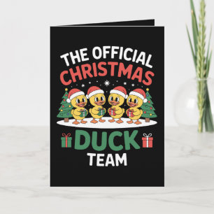 Tarjeta El equipo oficial de patos de Navidad sombrero de