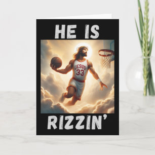 Tarjeta Él es divertidísimo Jesús jugando básquetbol