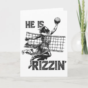 Tarjeta Él es divertidísimo Jesús jugando voleibol jugador