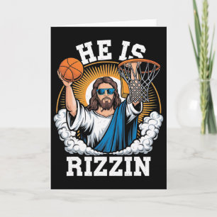 Tarjeta Él es divertido Rizzen Domingo de Pascua Sketll Me