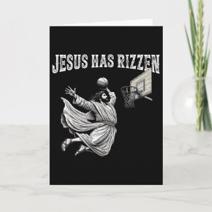 Tarjeta Él es divertido Rizzin Jesús Bysketbyll Meme - Uni