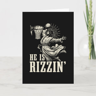 Tarjeta Él es divertido Rizzin Jesús Sketll Pascua Cristia