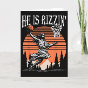 Tarjeta Él es divertido Rizzin Jesús Sketll Pascua Cristia