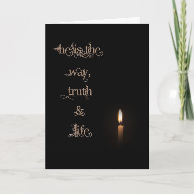 Tarjeta Él es el camino, la verdad y la vida (Anverso)