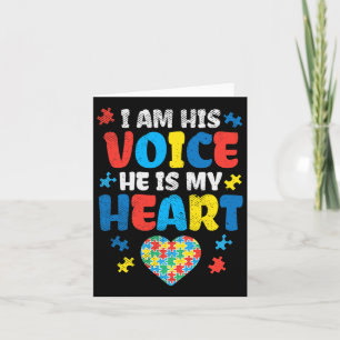 Tarjeta Él Es Mi Voz Él Es Mi Corazón Conciencia Del Autis