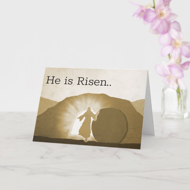 Tarjeta Él es Risen (Orquídea)