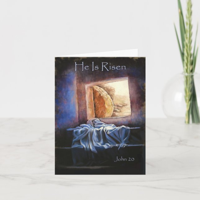 Tarjeta "Él es Risen" Notecard (Anverso)