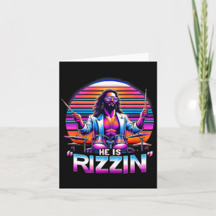 Tarjeta Él Es Rizzin' Jesucristo Ha Rizzen Gracioso De Pas