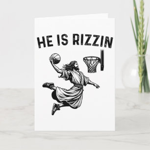 Tarjeta Él es Rizzin Jesús Bysketbyll Cristiano Religioso