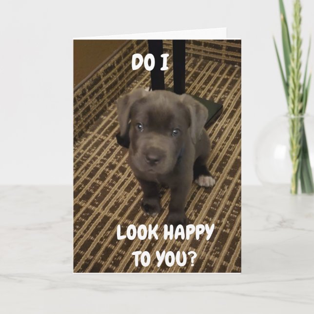 TARJETA ÉL ES SERIO *NO ME OLVIDES CUANDO TE VAS* (Anverso)