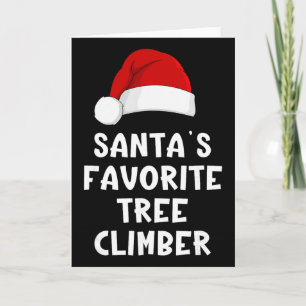 Tarjeta El escalador de árboles favorito del Santa de Navi