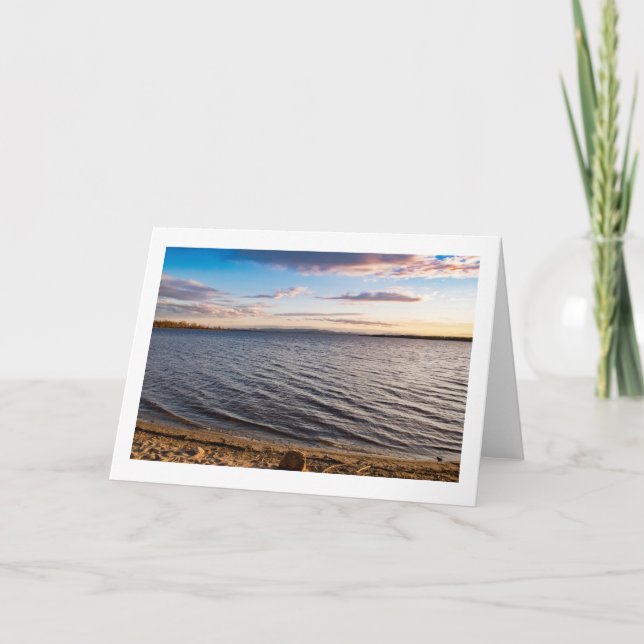 Tarjeta "El espacio en blanco de la puesta del sol del (Anverso)