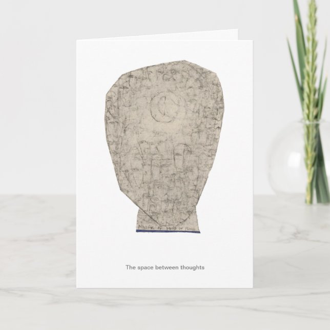 Tarjeta El espacio entre pensamientos (Anverso)