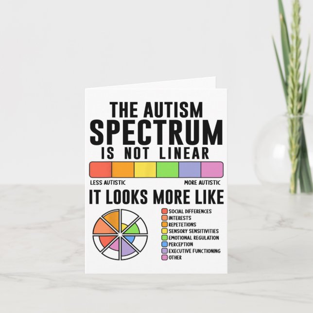 Tarjeta El espectro del autismo no es conciencia del autis (Anverso)