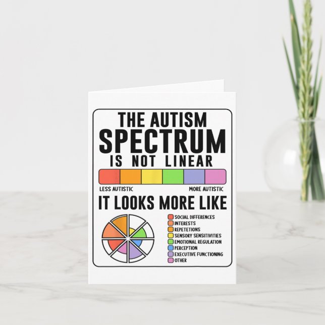 Tarjeta El espectro del autismo no es conciencia del autis (Anverso)